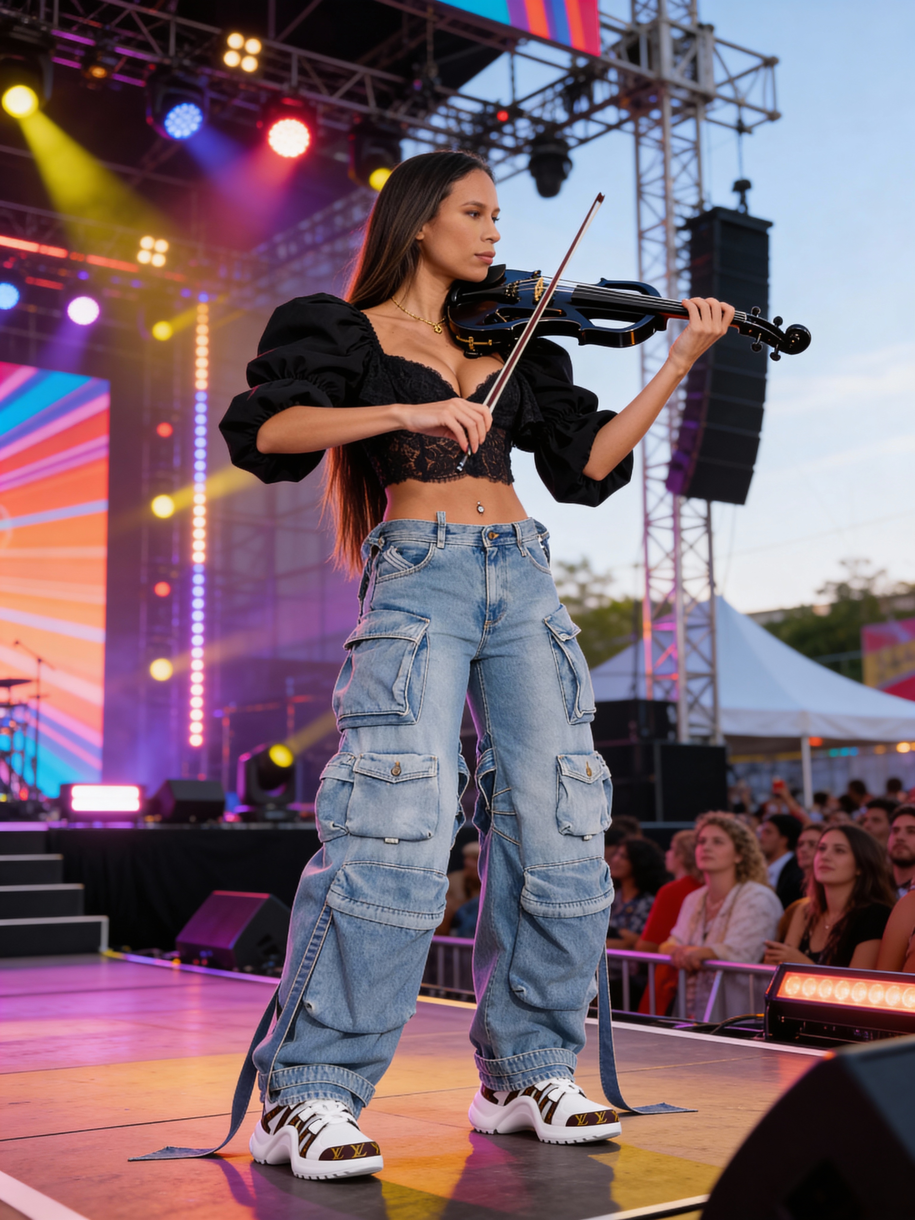 Female Electric Violin Club Performance